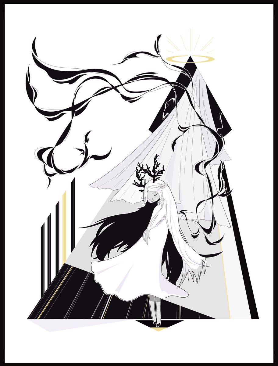 今月描いた絵を晒そう 左右対称が多いのは好きだから しまみけの漫画