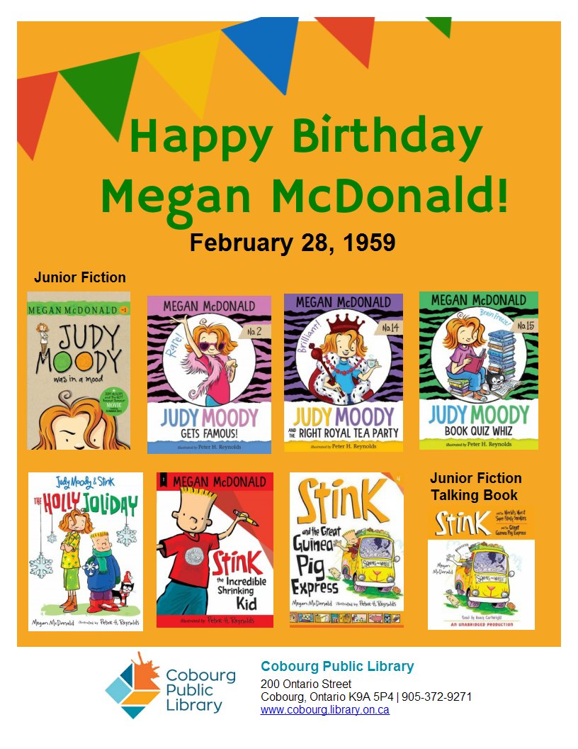 Happy Birthday Megan McDonald!  