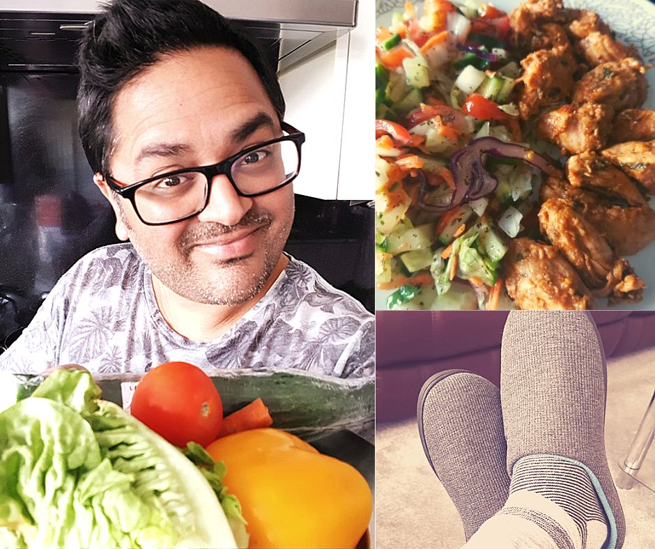 VishBhatnagar's tweet photo. Decided to go for a healthier Sunday lunch option.. Desi style chicken salad! #HealthyEating #DesiCook #sundayvibes #sunshine #relaxation 😊 https://t.co/lBenJ4IUCh