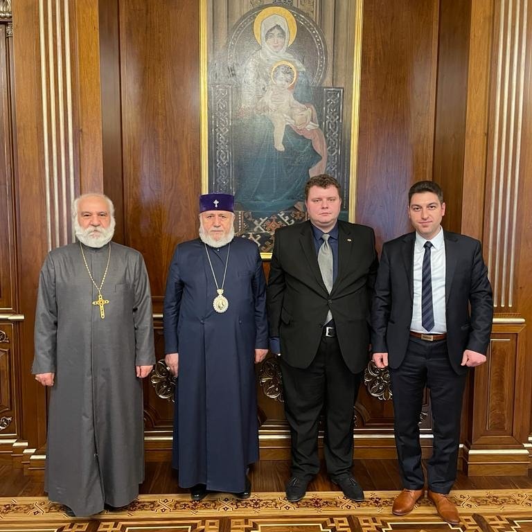 Today, on the 33rd anniversary of the Sumgait genocide, I was invited by His Holiness Karekin II .We discussed the situation of Armenian War POWs and their families. We also talked about the protection of Christian heritage in Artsakh.