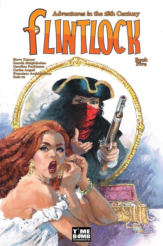 TimeBombComics's tweet photo. Love heroines, history, highwaymen, adventure, steampunk, pirates, samurai and crime? We've got a Kickstarter for you! #Flintlock #Flintlock5 #comicart #comicbooks #indycomics https://t.co/OMpP48EzLV https://t.co/KD7nBmRQjZ