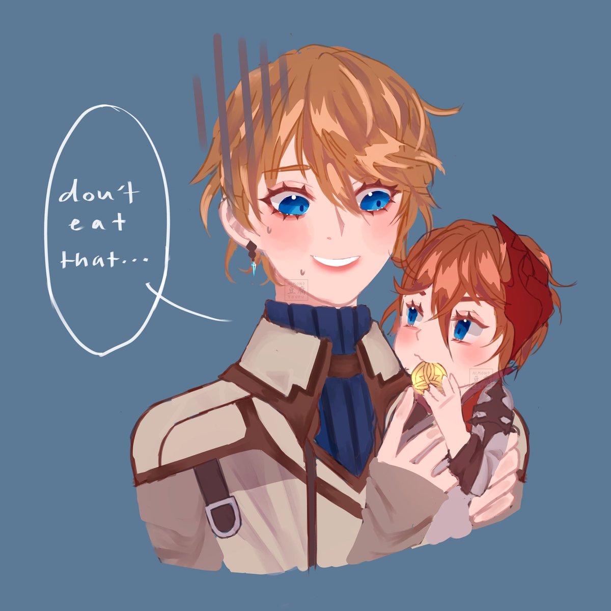fuwahiru's tweet photo. teucer with a childe 🤡🤡🤡 get it aha 

#grownupteucer with smol child #tartaglia for #dtiys_teucerraffle!! @maysupii_ ✨✨✨

#genshinfanart #genshinimpact #genshinimpactfanart #genshin #genshinchilde #childe #genshintartaglia #原神 #fatui #fatuiharbingers https://t.co/kbKd910l0h