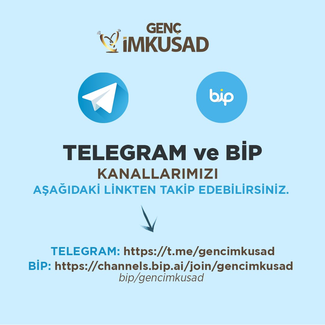 Genç İMKUSAD’ın resmi Telegram ve BİP kanallarını görseldeki linkten takip edebilirsiniz.

telegram/gencimkusad
bip/gencimkusad

#telegram #bip #whatsapp #instagram #sosyalmedya #mücevher #mücevherat #kuyum #kuyumculuk #takı #sarraf #kapalıçarşı #kuyumcukent #imkusad #gençimkusad