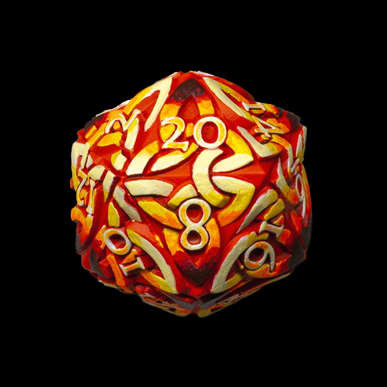 KakapopoTCG's tweet photo. Painted Endless Dice D20 by compson_paints
Dice 7 of 7 from the “Burning!” Set.
So what’s everyone's favorite Dice from the “Burning!” Set?
#d20 #dnd #dnd5e #dice #diceporn #dicegoblin #dicemaker #customdice #dicedesign #handpainteddice #warlockdice #wizarddice #firedice https://t.co/ODMza2HATl