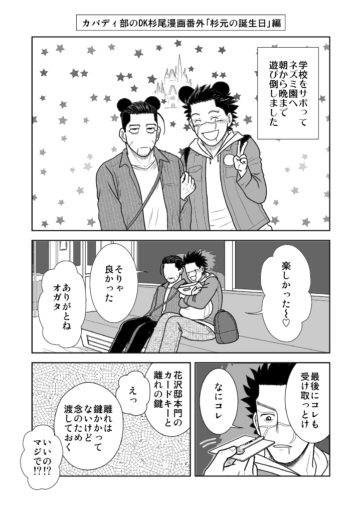 スギモトさんお誕生日おめでとうございます
カ○ディ部DKパロ杉尾漫画番外編
#杉尾誕生日祝福祭2021 