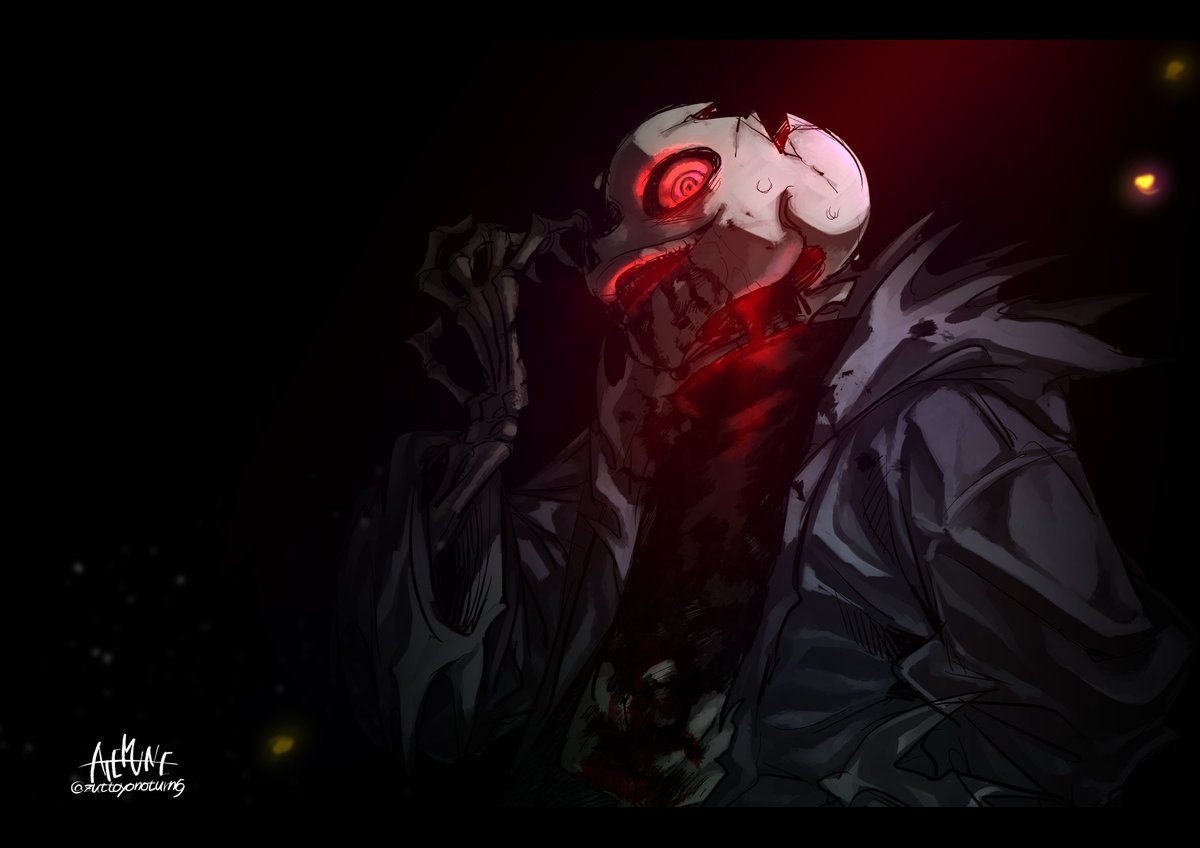 Horror Sansで黒いタートルネックなイラスト アテ宗 のイラスト