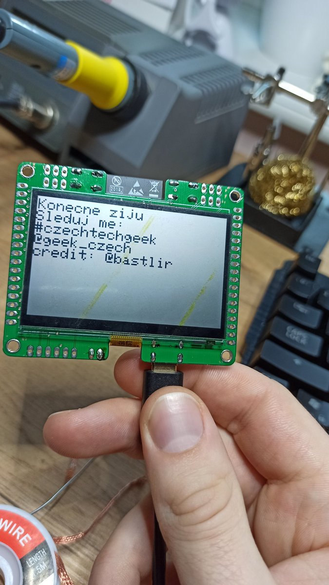 geek_czech's tweet photo. #dnesbastlim Tak už jsme ho konečně oživil. Ve středu na https://t.co/fbYaw85VI0 s ním třeba konečně neco vymyslím ☺️
@Bastlir #sharpdisplay #esp32s2 #czechtechgeek https://t.co/z0p9yELqhV