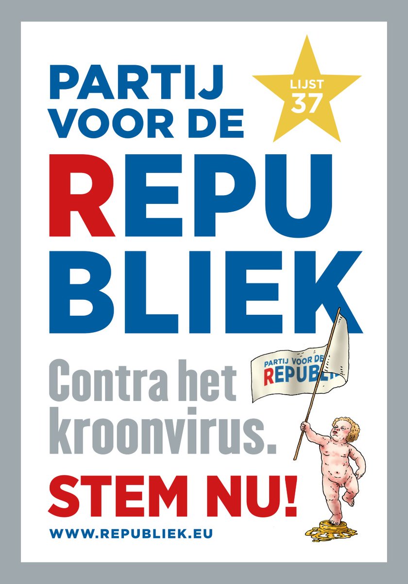 dRepublikein's tweet photo. Heel Nederland kan op 17 maart a.s. op Partij voor de Republiek stemmen met behulp van kiezerspas en/of onderhandse volmacht. Lees hier hoe: https://t.co/FLy8DgM1eD https://t.co/MPjl7pRNtg
