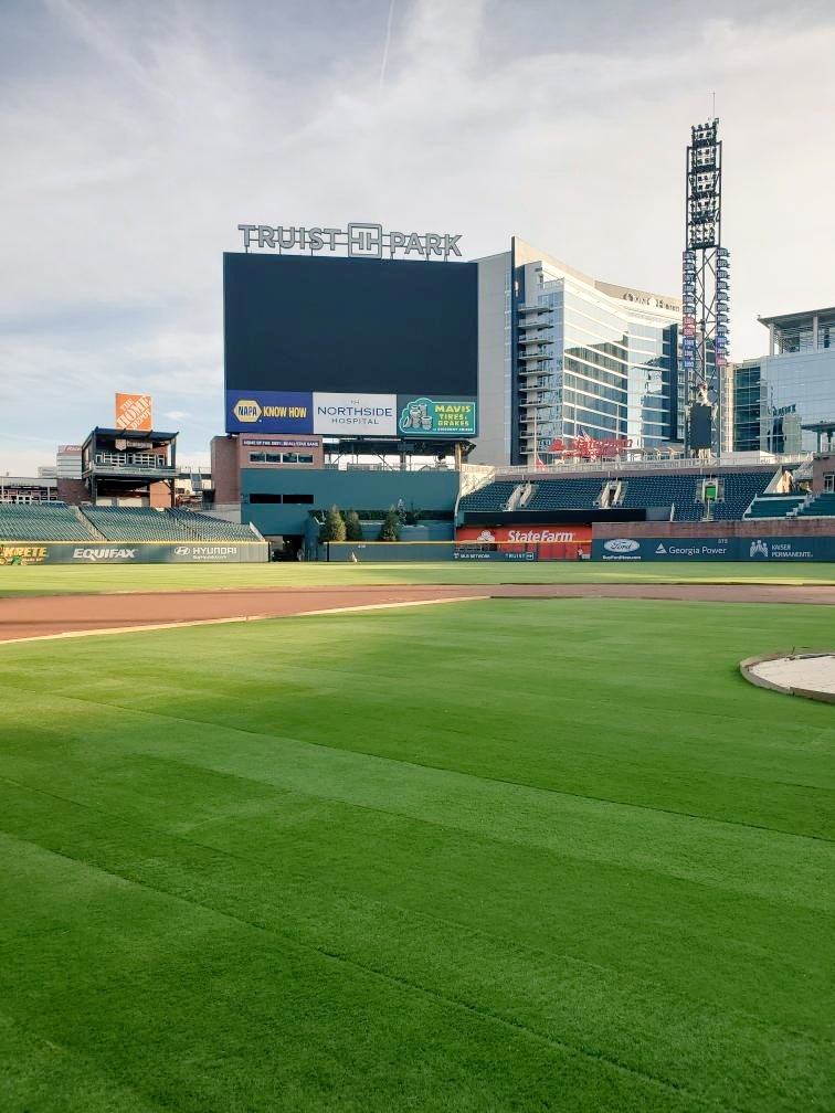 Laserturf spent the last week at Truist Park renovating the field. It was a long, yet rewarding, week. Thankful to have had the opportunity  to show out for the Braves. Check out the grass from <a href="/ProTurf_GA/">PRO-TURF</a>. Best I've seen and makes "setting the standard" that much better.