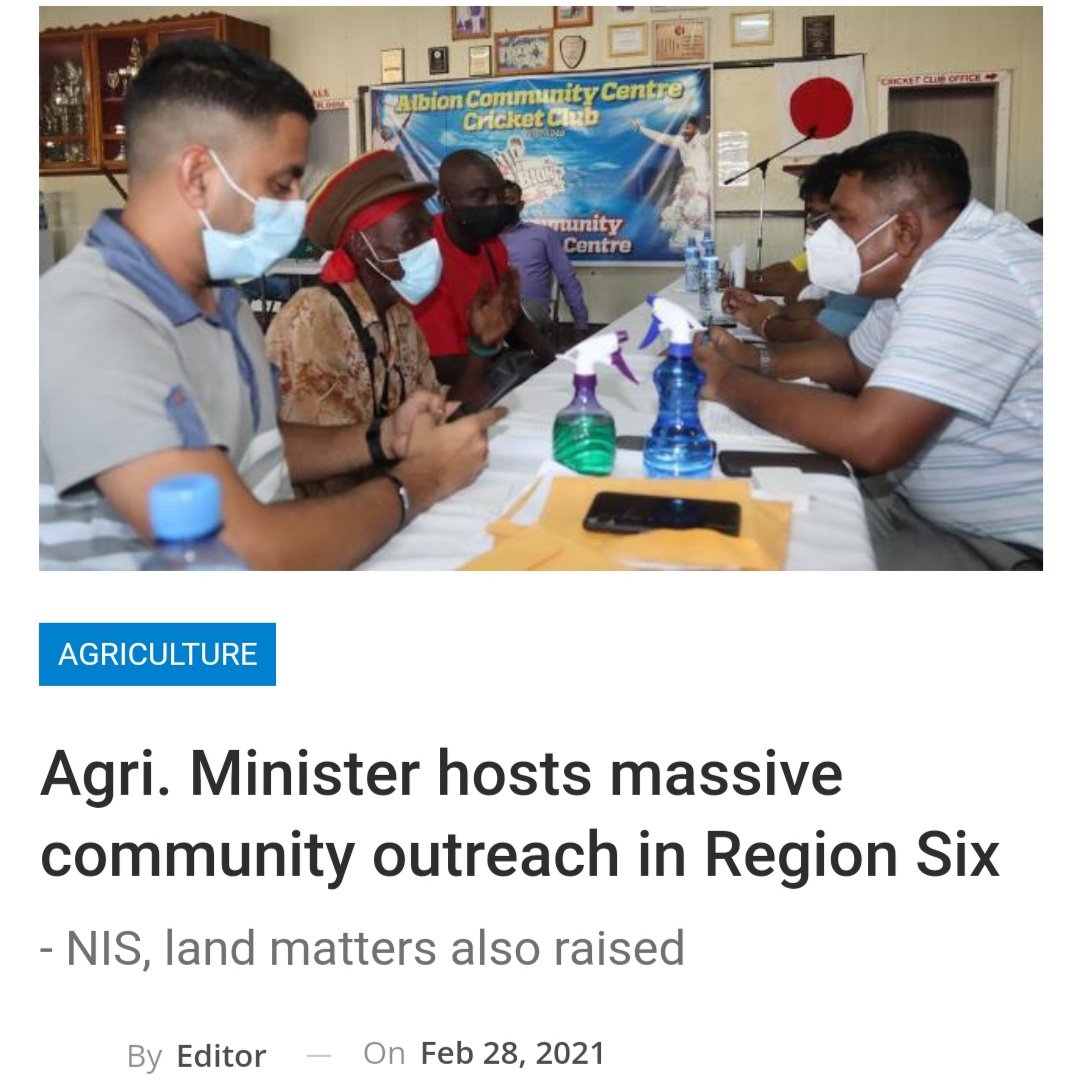 AdityaPersaud's tweet photo. Working to make a better Guyana 
#agriculture #farmers 
Taking the government to the people. https://t.co/29BfPXu5c0