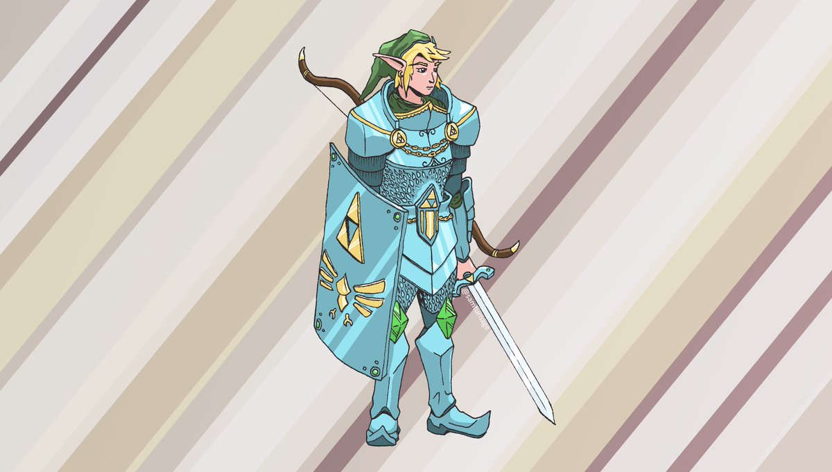 samturnage's tweet image. Armored Link! #Zelda35th #Nintendo #link