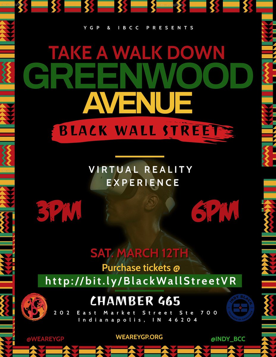 IndyBCC (@indy_bcc) on Twitter photo Please Register 
BLACK WALL STREET/VIRTUAL EXPERIENCE Please Register 
BLACK WALL STREET/VIRTUAL EXPERIENCE