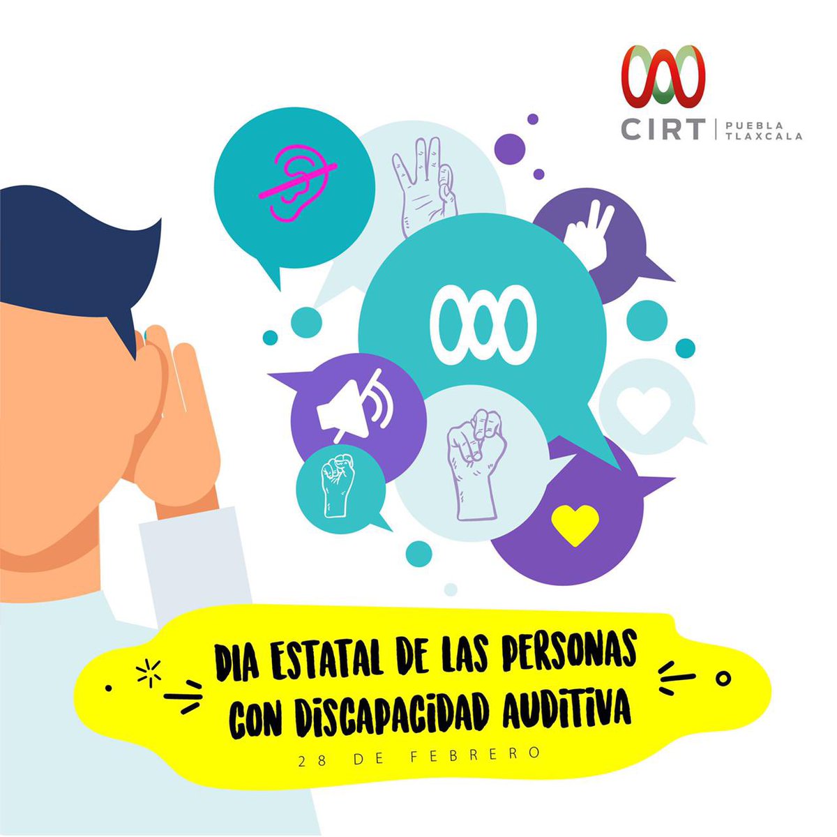 Hoy se conmemora el Día Estatal de las Personas con Discapacidad Auditiva. Una fecha impulsada por la <a href="/CIRTPueTlax/">CIRTPueblaTlax</a> para fomentar la inclusión.