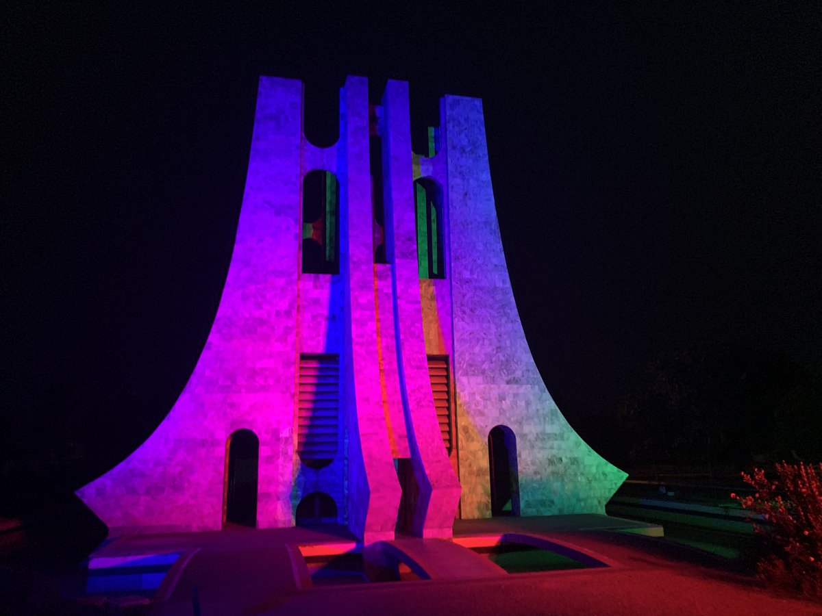 We lighted up the Kwame Nkrumah Mausoleum to mark #RareDiseaseDay2021 #RareIsMany #RareIsStrong #RareIsProud