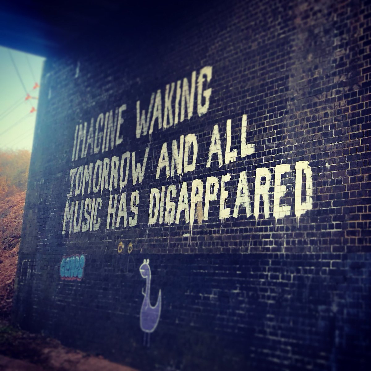 Some interesting #graffiti on today’s walk #letthemusicplay #wemakeevents