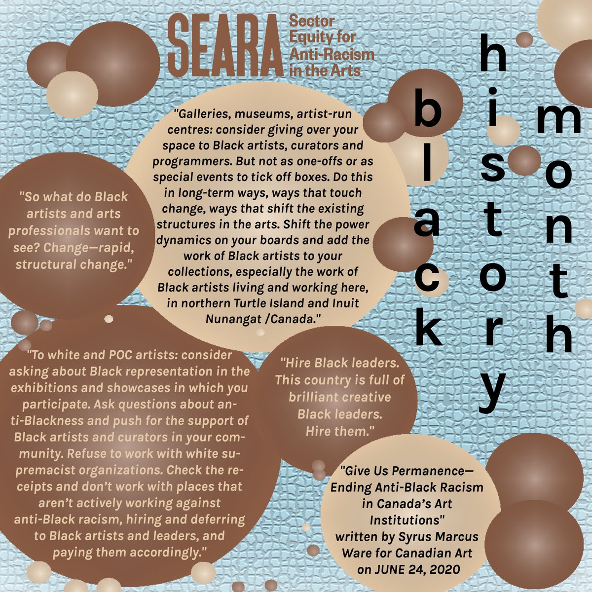 seara_program's tweet image. On the last day of #BlackHistoryMonth SEARA wants to celebrate Black Futures in the arts. 

We challenge you to think about how you can challenge your own organizations and institutions to make actionable change that secures positive futures for Black artists and professionals.