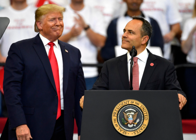 ky_statesman's tweet photo. My [Legitimate] President and My [Legitimate] Governor! #TrumpWon #BevinWon #RemoveTheRINOs #CPAC2021 @MattBevin @DonaldJTrumpJr @CPAC https://t.co/SygysmedYA