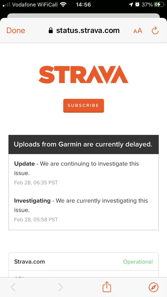 #strava #garmin sync still not working, on a long run day too! <a href="/StravaSupport/">Strava Support</a>