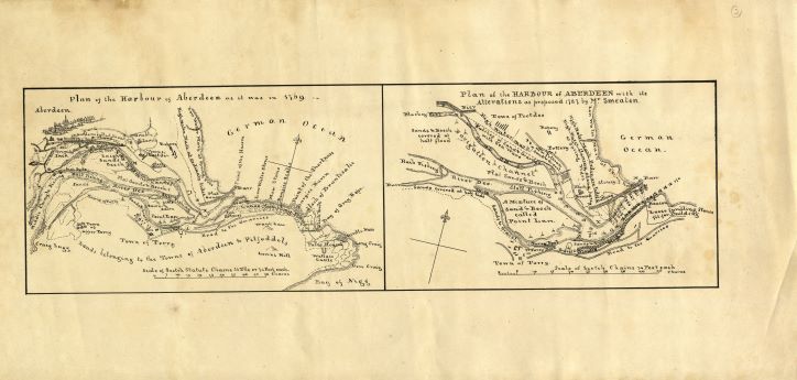 ICELibrary's tweet photo. It's #ScottishArchivesDay . Here are a blueprint and invitation to opening of the Forth Bridge, a map of Aberdeen harbour 1769 with John Smeaton's proposed alterations and photo of Tay Viaduct, Highland railway 1864 https://t.co/QX7If4nCdR