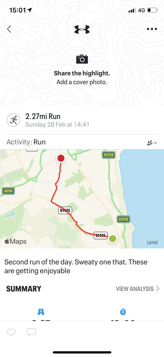 Got two runs in today and feeling fresh for it!!