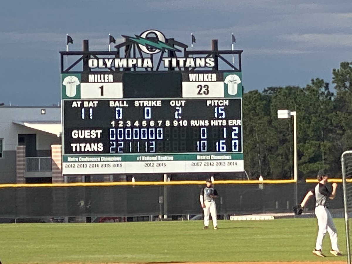 AllStarSign's tweet image. Happy to have helped Olympia Titans Baseball raise money and see their new board go up!