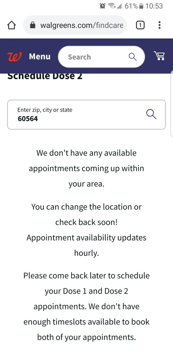 hemen_thacker's tweet photo. #COVIDVaccine @Walgreens sucks doesn't let me book 1st dose. Because they don't have 2nd dose. @GovPritzker don't give private companies scheduling appointments. They are giving away vaccine who are not eligible https://t.co/A2GSYWsZFP