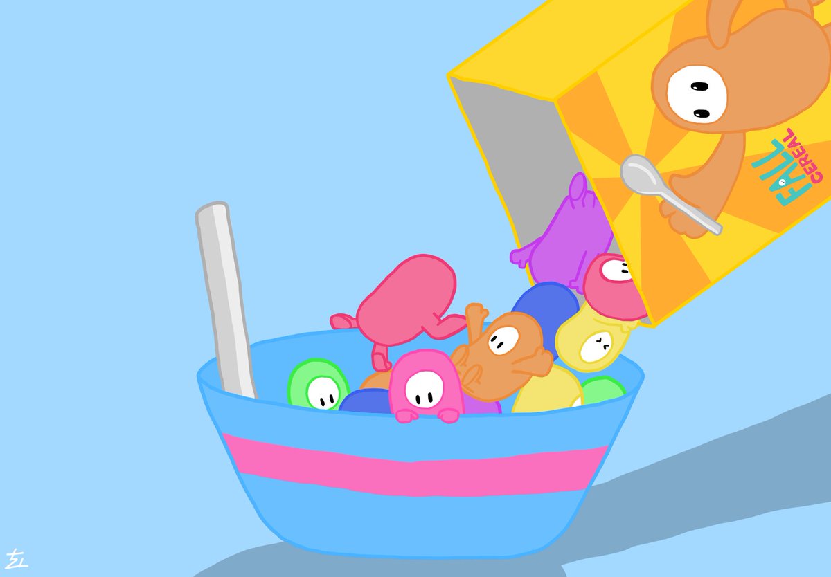 Kikagaku52_left's tweet photo. Fall Cereal 
#FallGuysArt #FallGuys https://t.co/KW0DZFv7XF