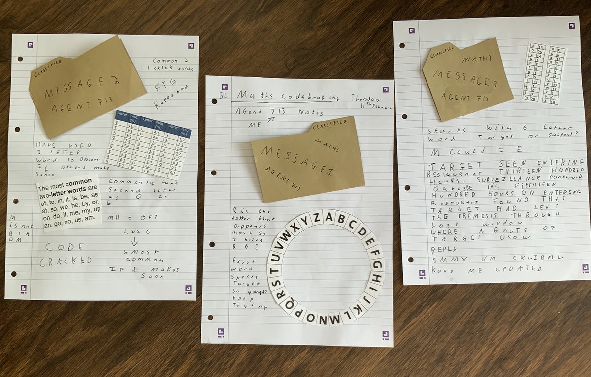 FulstonFamily's tweet photo. 📣 STUDENT SHOUTOUT! 📣

Congratulations to Harrison Goldsmith in Year 9 on your amazing Codebreaking work! Our Maths Department were blown away by your codebreaking skills! 🔍 🕵️‍♂️ ➗

#StudentShoutouts #FulstonFamily https://t.co/7TxF3LYQhU