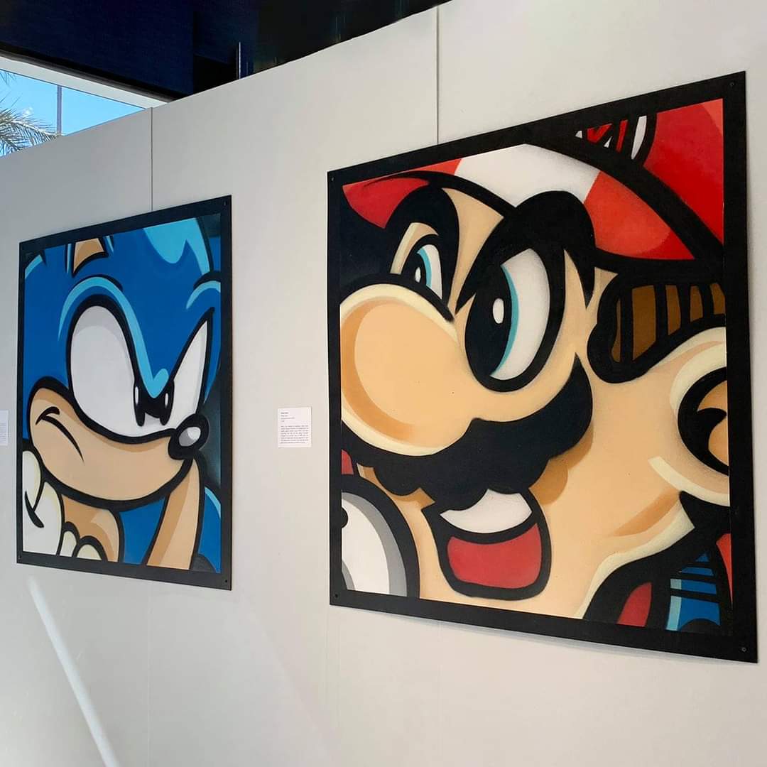 Suchstyles_'s tweet photo. Last year's Pre-Covid art show @ Vision Gallery
Art: @Champ_Styles
#videogames #videogamer #videogameart #MarioBros #SonicTheHedgehog #champstyles https://t.co/dipx3ielWg