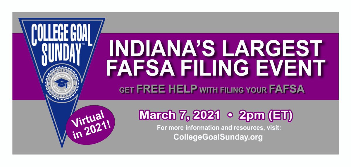CGS_Indiana's tweet photo. A week from now #College Goal Sunday will be happening. Alert Hoosiers &amp; please retweet! #FAFSA https://t.co/sFM3fzWixS 

@ManchesterUniv @Ivy21stScholars @MRCC_MarionIN @FCCounselors @CNGuidance @QuestaFoundatio @tayloru @TVHS_GUIDANCE @CLDincorg @GiantsGuide @MarionINSchools https://t.co/2VrPLLxAZL