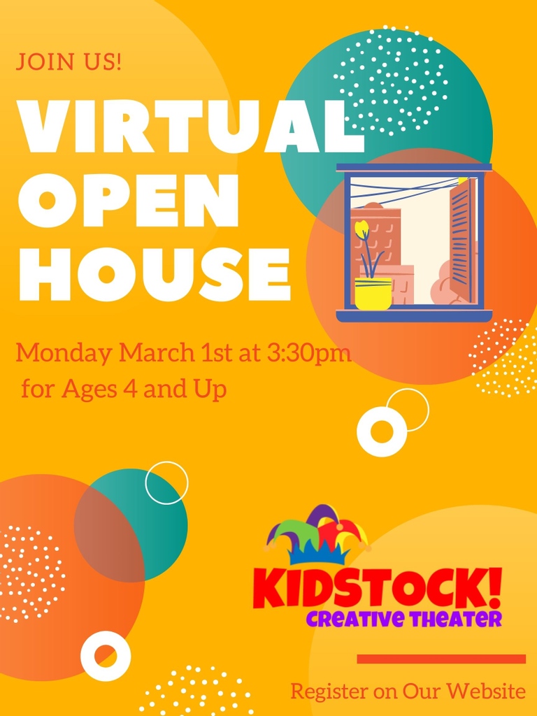 Know someone who might love Kidstock!? Please share this with a family who would enjoy trying a free demo class tomorrow! Parents even have a chance for a live Q&amp;A after. More details and sign up on our website:

kidstocktheater.com/openhouses.html