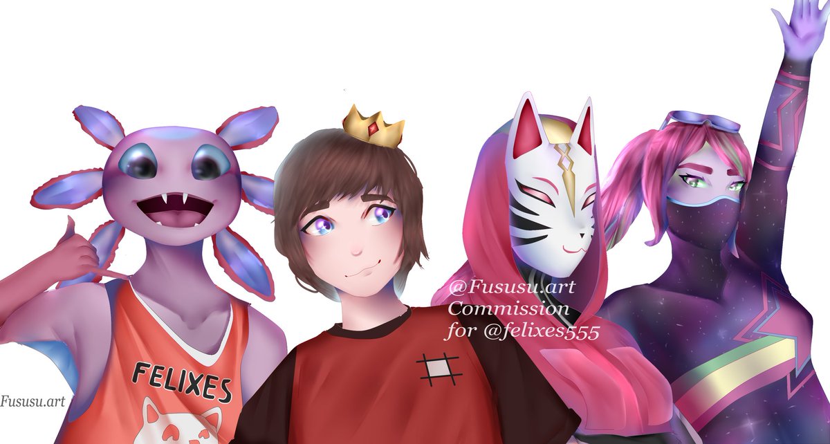 Fususu_art's tweet photo. ✨ The squad ✨

Commission for @felixes555!

I hope you like it 💕

#Fortnite #FortniteArt #FortniteFanArt #DigitalArt https://t.co/DVo2ucbWGd