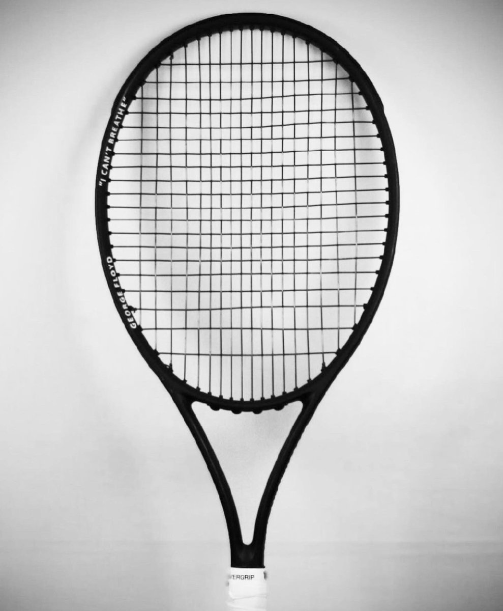GRAND_SLAMMA's tweet photo. The #BlackHistoryMonth celebration continues &amp; today, our spotlight is on #BiggerPictureSports! The team creates custom statement tennis racquets to call attention to racial inequities &amp; injustices. #BlackLivesMatter #blackownedbusiness #blacktennis #tennis #blacktennishistory https://t.co/xowvUlcAP1