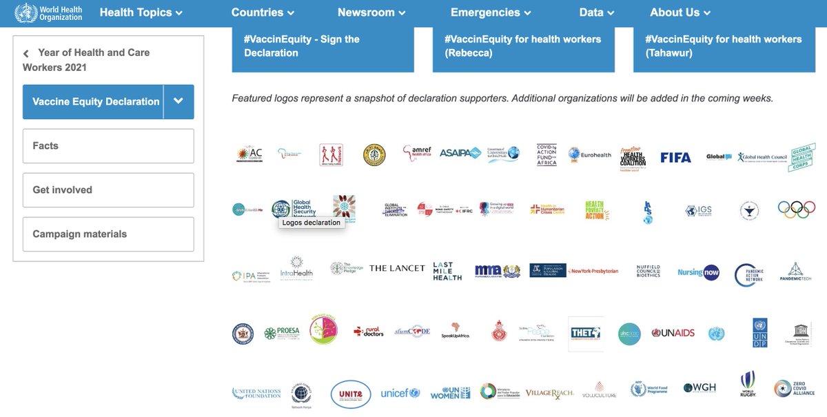 UNITE_MPNetwork's tweet image. We stand with @WHO in calling on global, national and local leaders to accelerate #VaccinEquity in every country, starting with health workers and those at highest risk for #COVID19. There is no time to lose. 

Join us: who.int/vaccinequity

#ACTogether #HealthForAll