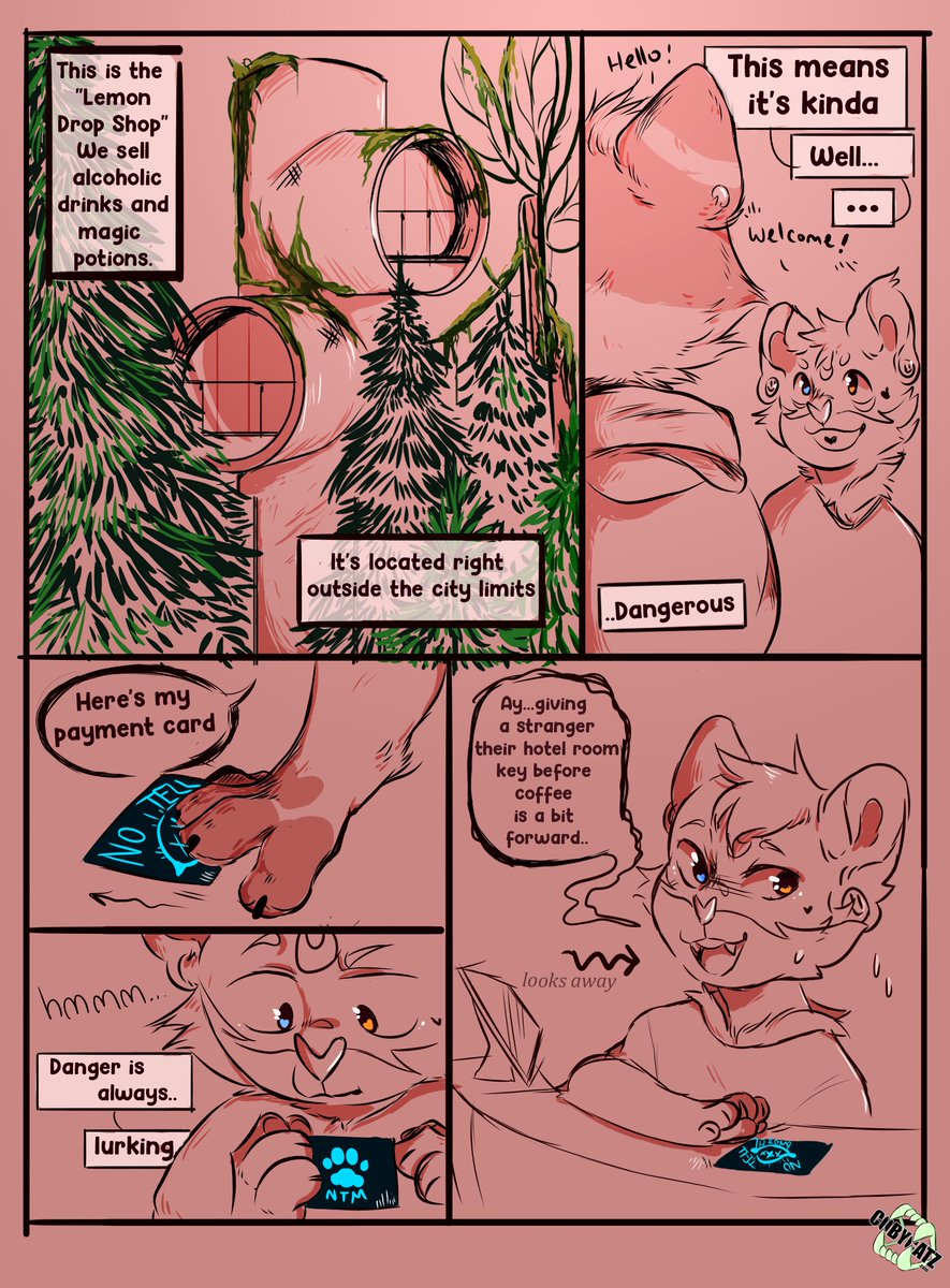 cobycatz's tweet photo. Devil's☆Punch
Page 6 is now here! Getting a bit more into where we are in the story.
Also I have @iceythewolf featured in this page! Please be sure to check them out ♡ Next page will be posted to the public Sunday the 13th
Thank you for the support!
#devilspunchcomic #furry https://t.co/TNsN6r0r0n