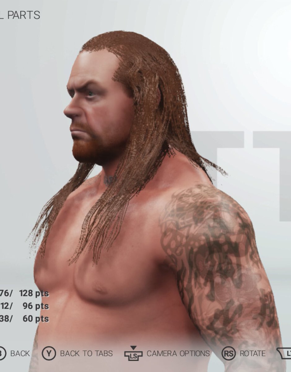 JKnife313's tweet photo. Trying different hair styles of early to mid 2000s.
#wwe2k19
#wwe2k20
#caws
#undertaker
#bigevilreddevil
#americanbadass
#wwfattitude
#ruthlessaggression
#wwegames https://t.co/zat1JjBxO3