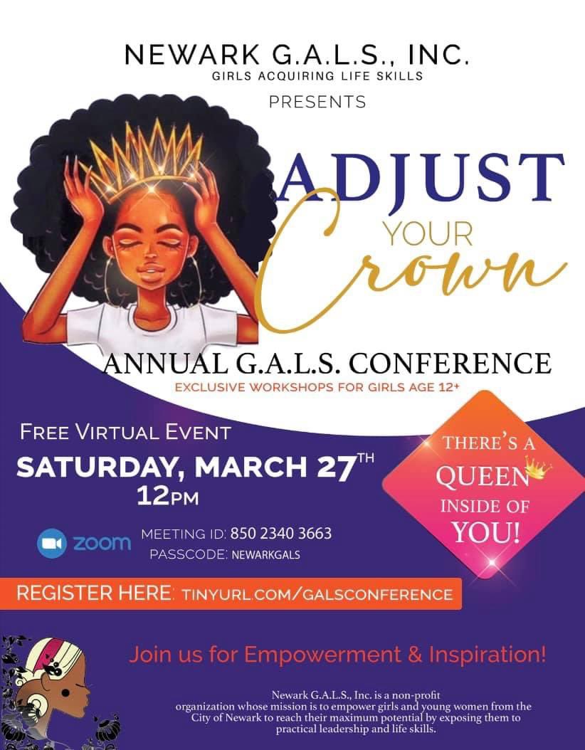 ITS HERE!!!!!!!!!!!!!

Our Annual Girls Conference {Virtually}!!!! 

We are super excited! Register today to attend and qualify for giveaways. 

tinyurl.com/Galsconference 

#WeAreNewarkGals! #Gals #GirlsConference!