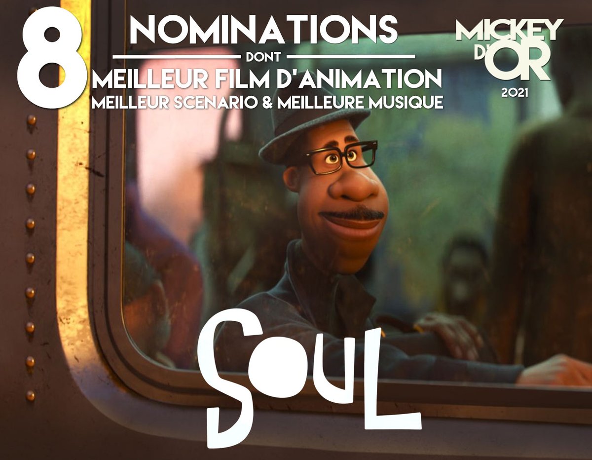 DisneyNext's tweet photo. #MO2021 | #Soul domine les nominations aux Mickey d'Or 2021 avec 8 citations. Le film @Pixar fera t-il parti de vos favoris ? Pour voter c'est ici : https://t.co/ITE4ULxH16 https://t.co/oWXhPoXDg0