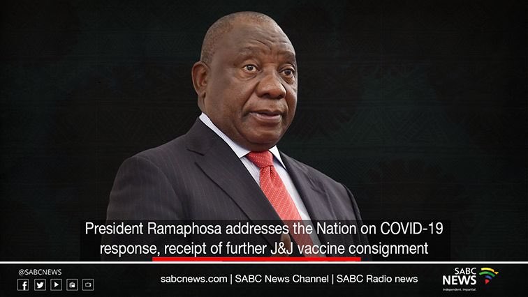 SAfmRadio's tweet photo. President Cyril Ramaphosa to address the nation on developments in COVID-19 response this evening 28 February 2021 tentatively at 20:00.
#Covid19SA #LockdownSA #Level3SALockdown
Live stream: https://t.co/wmAgLA7Jke https://t.co/dRrqVUuNDL