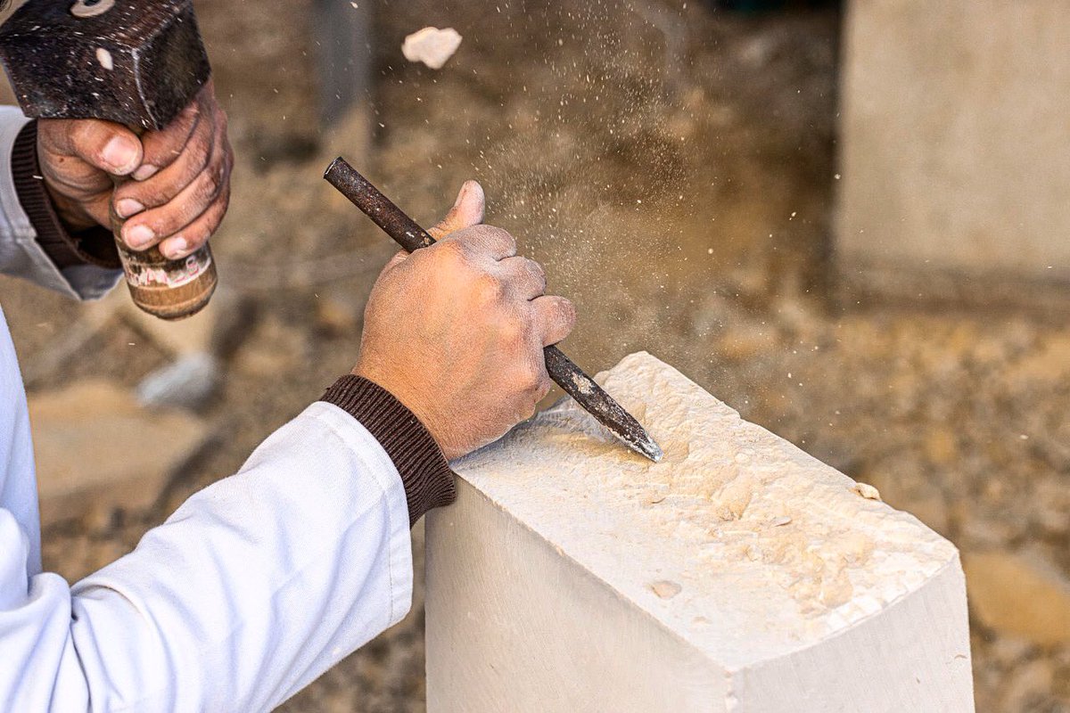 NajjarRayan's tweet photo. Stonemasonry&amp;Conservation training programme in Tripoli,lebanon.
Our trainee Ar. Zakaria Issa 
📍Lions Tower. 
@WorldMonuments @DCMS @DCMSArts #stonemasonry #heritage #islamicheritage credit:ahmad zaatiti https://t.co/a3TmqLqqeK