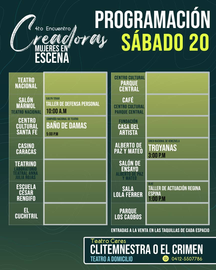 #Repost @mujerescreadorasve
• • • • • •
🎭🎭. MARZO TIENE AROMA DE MUJER
  MARZO DE ENCUENTRO
  DE GRITO COLECTIVO
  DE TRIBU
  DE CREADORAS EN ESCENA 
🎭🎭4to Encuentro de Creadoras Mujeres en Escena
  Homenaje a la Maestra Carmen Jiménez