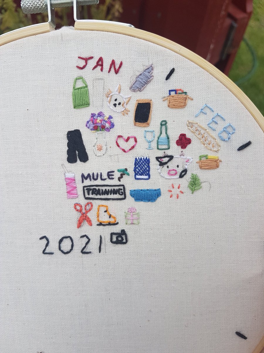seamstressed04's tweet photo. Here we are, my update at the end of February! 📅 💙

It's been so busy that I had to catch up on quite a few stitches yesterday but we're now done for the month here! <3 https://t.co/IUMeBNre39