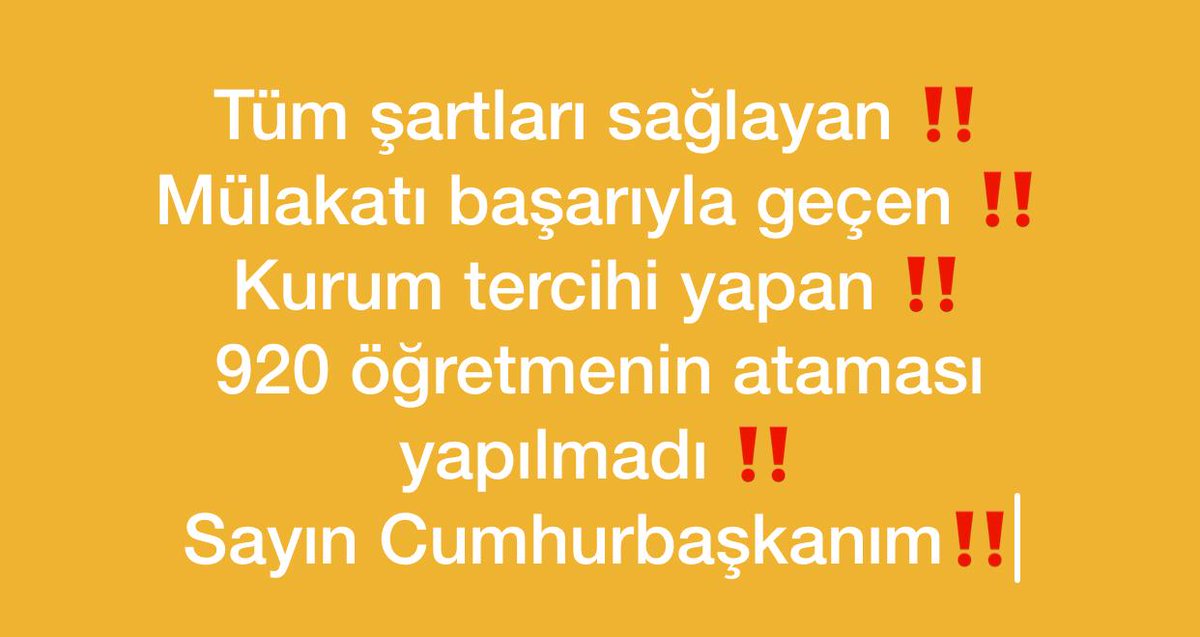 #920öğretmeninhakkiniverin

<a href="/RTErdogan/">Recep Tayyip Erdoğan</a> 
<a href="/dbdevletbahceli/">Devlet Bahçeli</a> 
<a href="/ziyaselcuk/">Ziya Selçuk</a> 
<a href="/lutfielvan/">Lütfi Elvan</a>