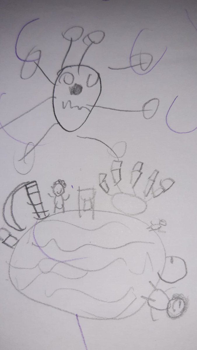 abremiparque's tweet photo. Los parques de San Sebastián de los Reyes cerrados por el virus.
Este es el dibujo de una niña de 5 años.
La pobre cree que el virus está SÓLO ENCIMA de los parques.

#NarcisoAbreMiParque https://t.co/0OiEZXEEHo