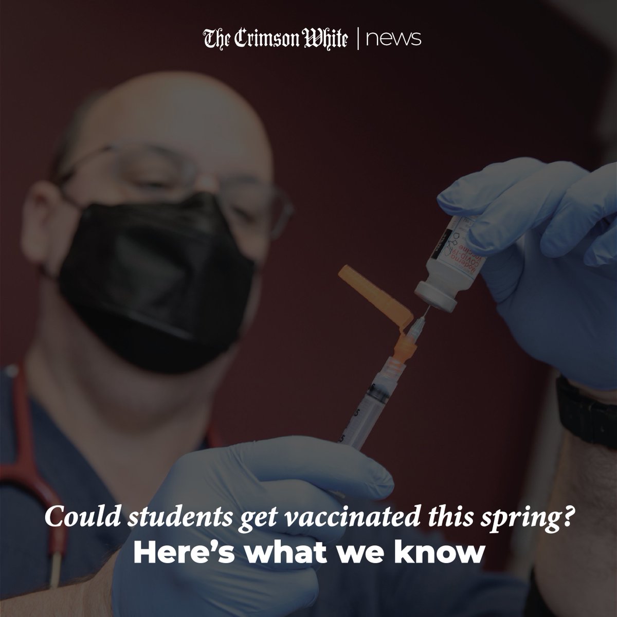 TheCrimsonWhite's tweet image. Most of the University’s first doses of the COVID-19 vaccine have been distributed. The University is expecting another shipment, but the timeline and quantity have not been disclosed. cw.ua.edu/79054/news/mos…