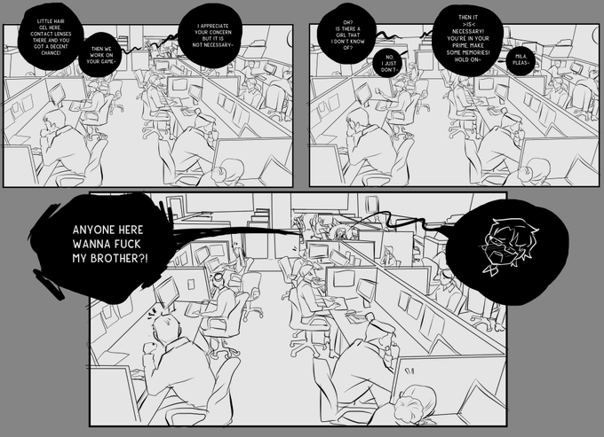 thank god Mila is so good at what she does cause her work ethics and noise complaints would get her fired within a week (don't have time to color this RIP)
#ApexLegendsFanart #crypto #mila #taejoon 