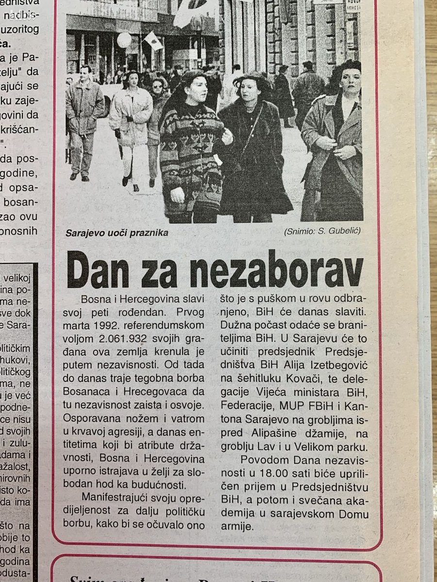 BosnianHistory's tweet photo. On March 1st 1992, citizens of the Republic of #Bosnia and Herzegovina voted on a referendum for the independence of the country. Happy Independence Day to the country we love!  ❤️🇧🇦 https://t.co/zxmrw5hpBZ