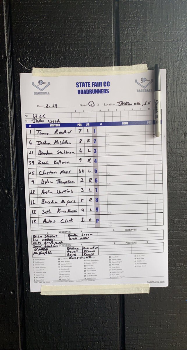 SFCC vs. John Wood Gm 1 lineup!!! <a href="/sfccmoAthletics/">SFCC Athletics</a>
