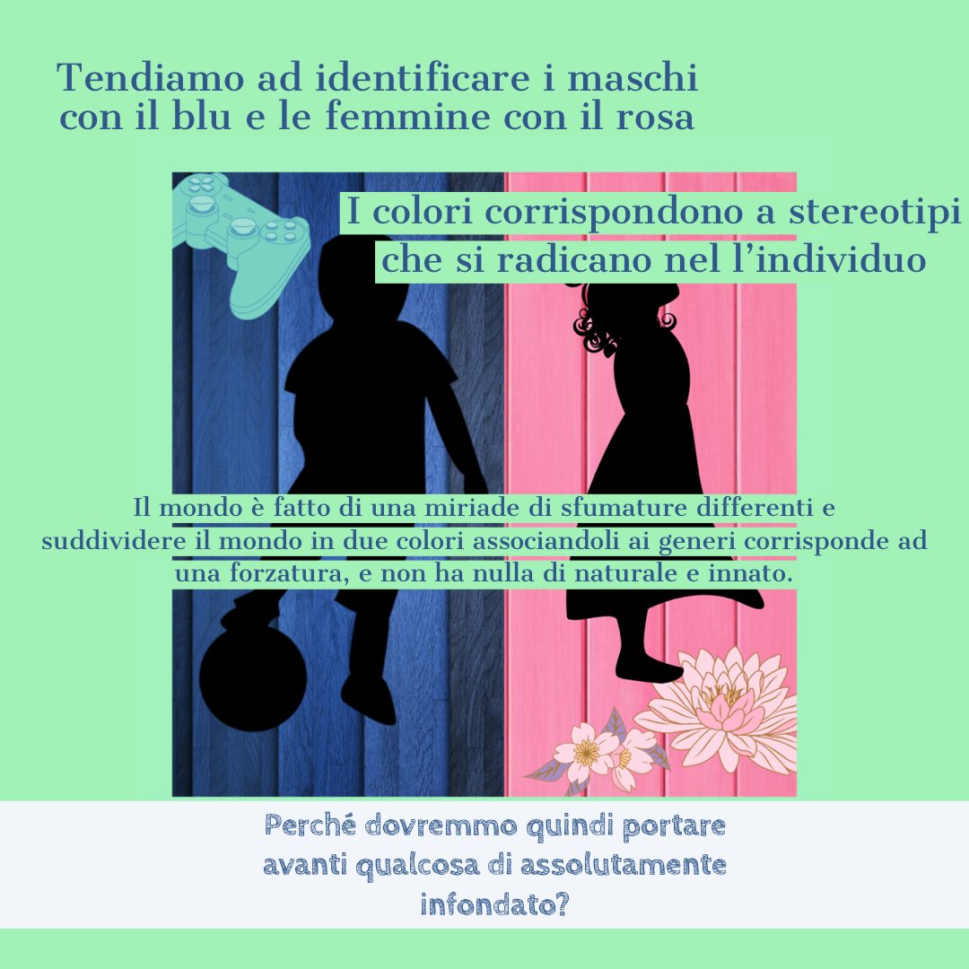 LOttomarzo's tweet photo. Lo stereotipo ha inizio ancora prima che ce ne rendiamo conto #lottomarzo #stereotipi #color #paritadigenere https://t.co/6yB1IuEQ8K