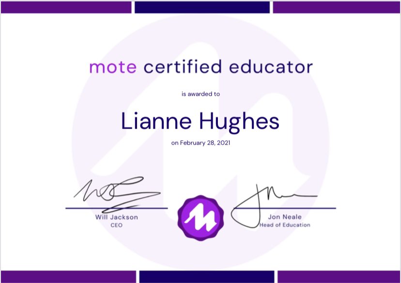I’ve been pro‘mote’d 😆 Brilliant tool to help give the children personalised, meaningful feedback <a href="/justmoteHQ/">Mote</a> #CLPL
